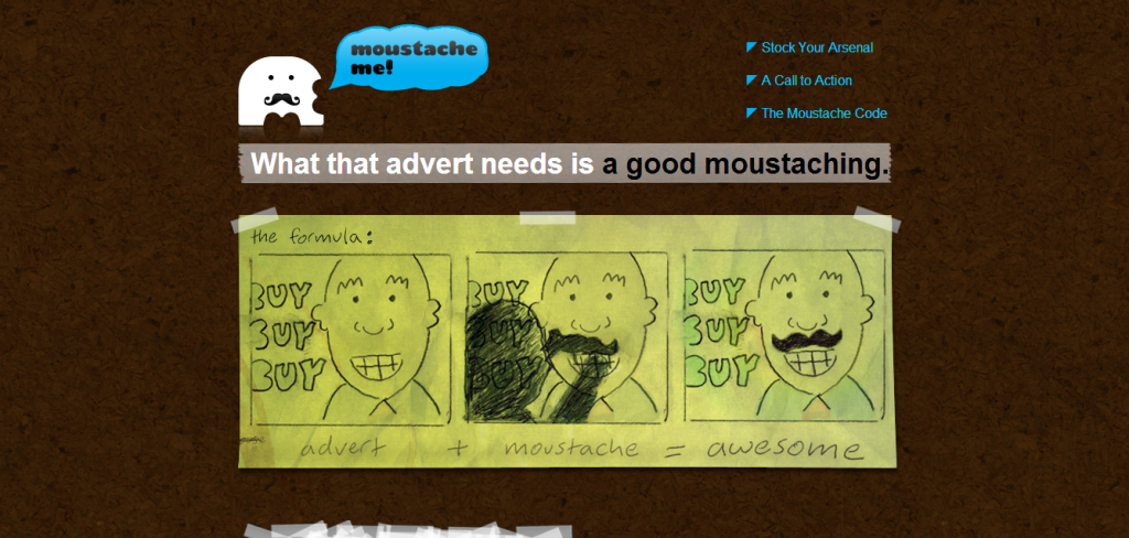 moustache me textured fonts