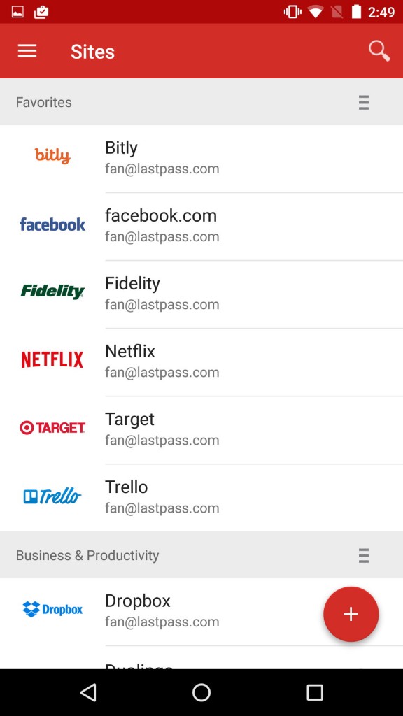 lastpass open app