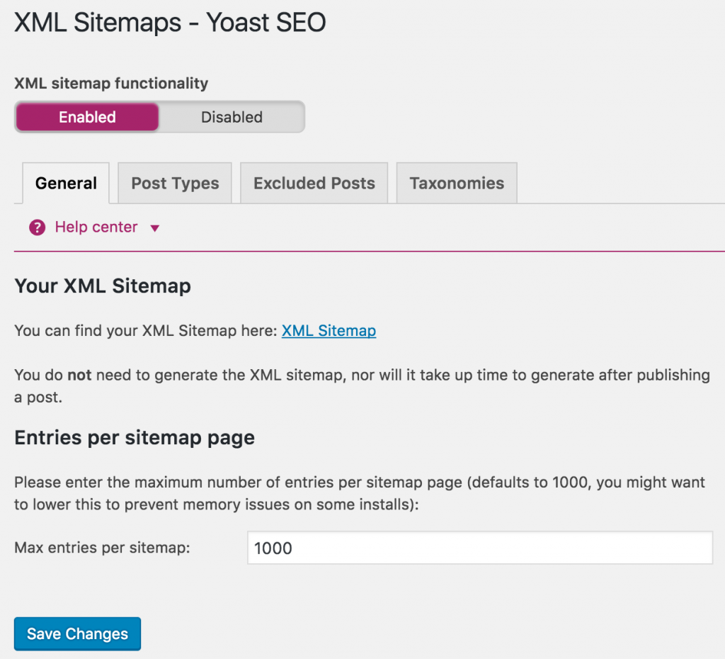 xml sitemap, sitemap settings, yoast seo